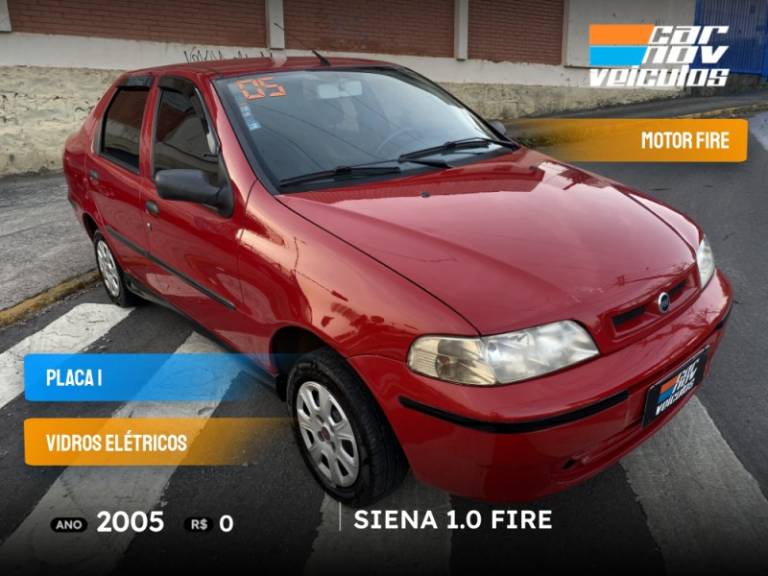 FIAT - SIENA - 2005/2005 - Vermelha - R$ 19.900,00