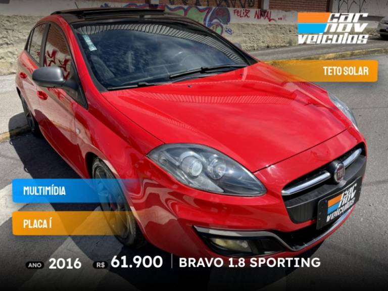 FIAT - BRAVO - 2015/2016 - Vermelha - R$ 61.900,00