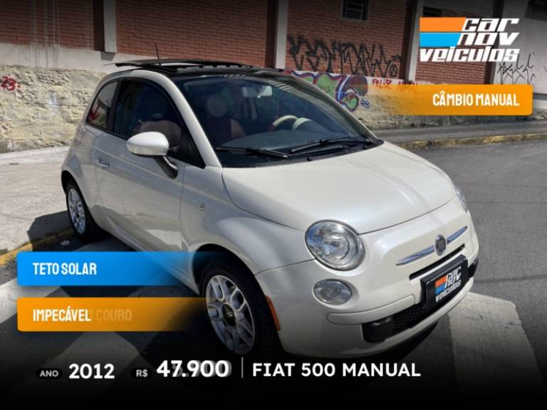 FIAT - 500 - 2012/2012 - Branca - R$ 47.900,00
